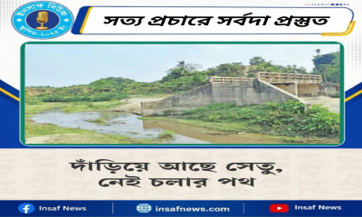 দাঁড়িয়ে আছে সেতু, নেই চলার পথ