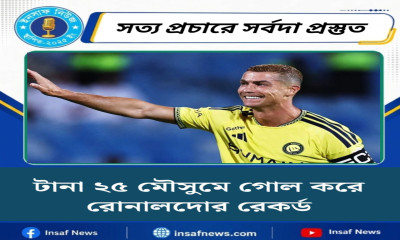 টানা ২৫ মৌসুমে গোল করে রোনালদোর রেকর্ড